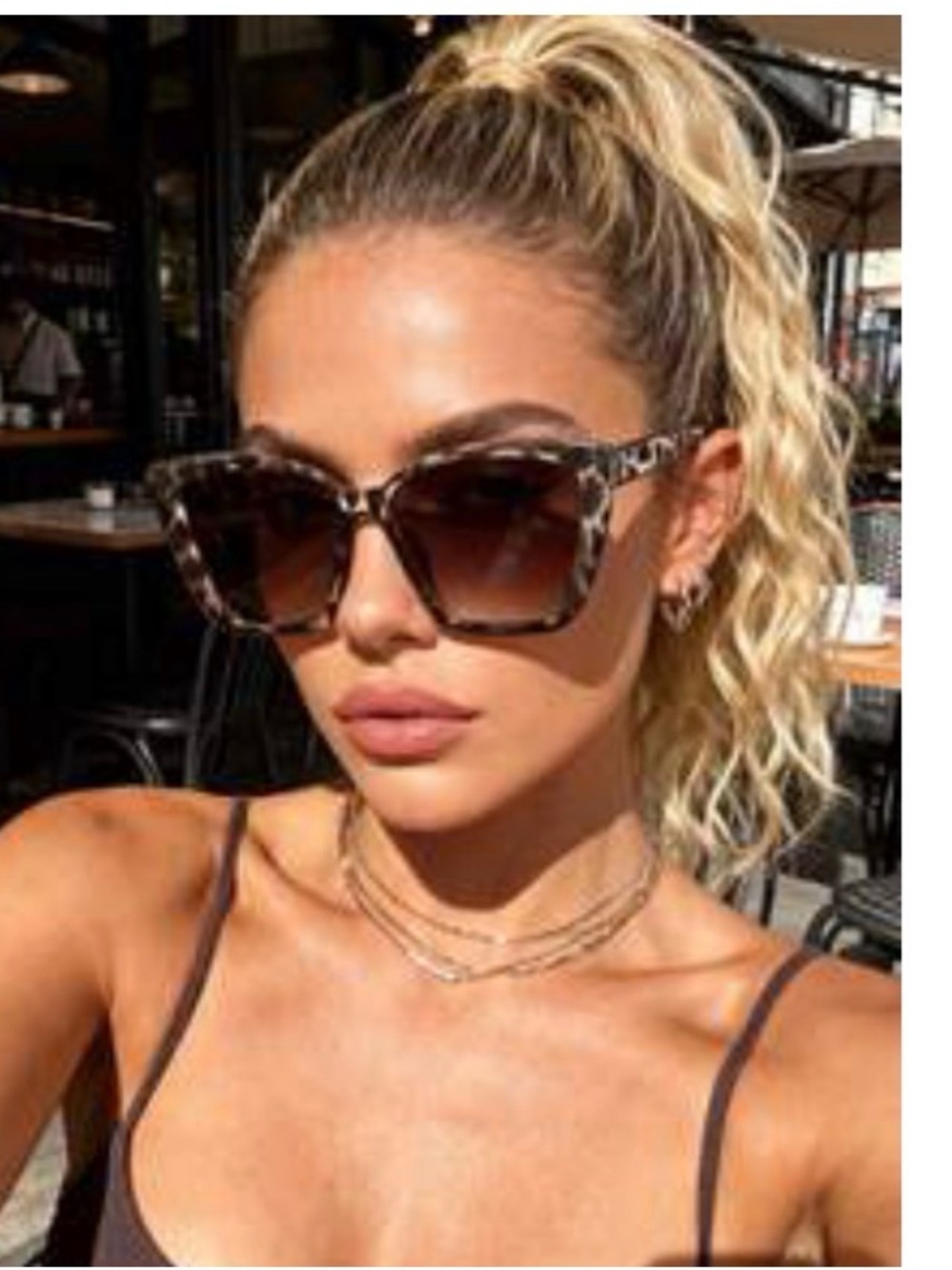 Tortoiseshell Cat-Eye Sunglasses for Women - Brown Gradient Lenses